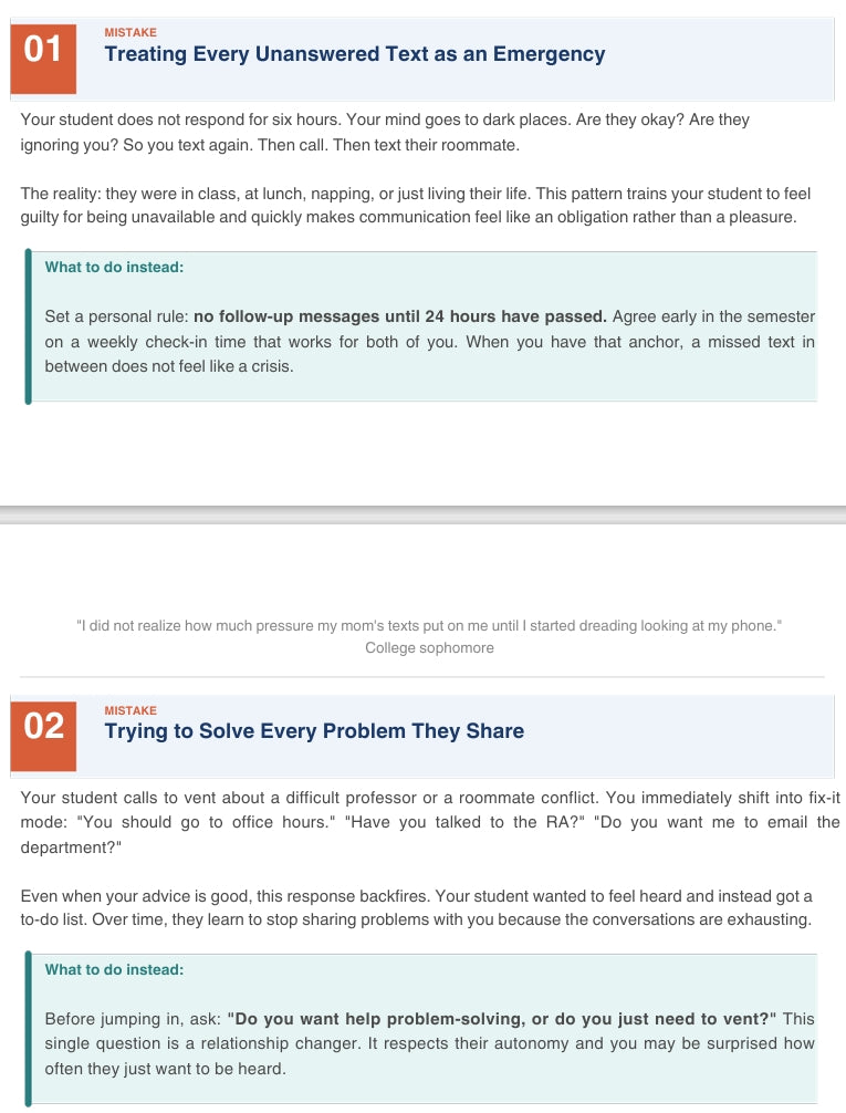 5 Communication Mistakes College Parents Make