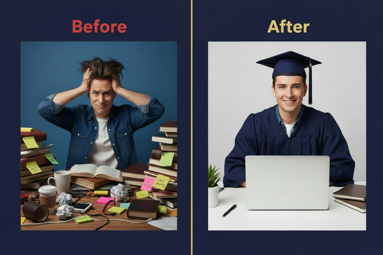 Before and after - The Four-Year Success Roadmap