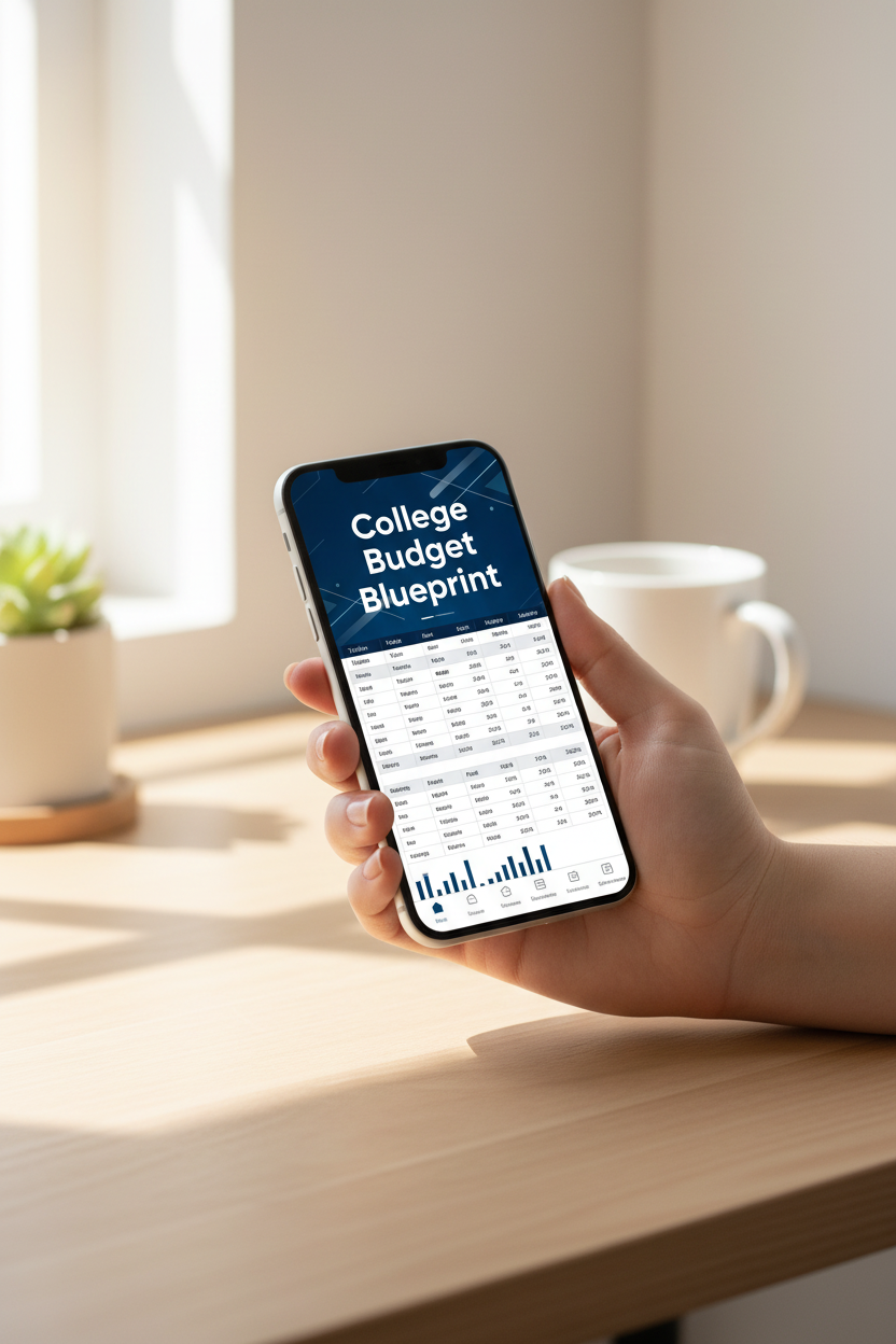 College Budget Blueprint displayed on a smartphone